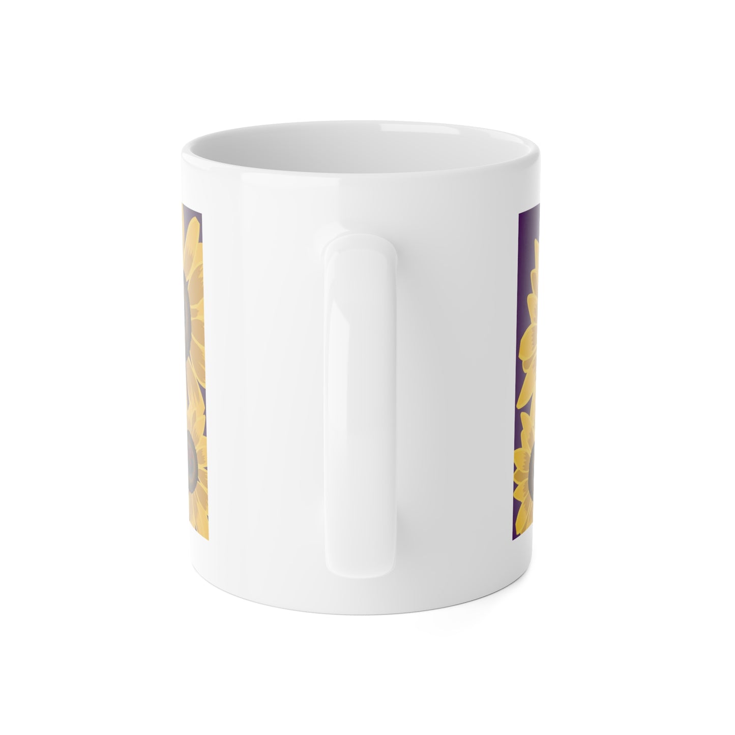 Hand Drawn Hopi Black Dye Sunflower Mug,11oz