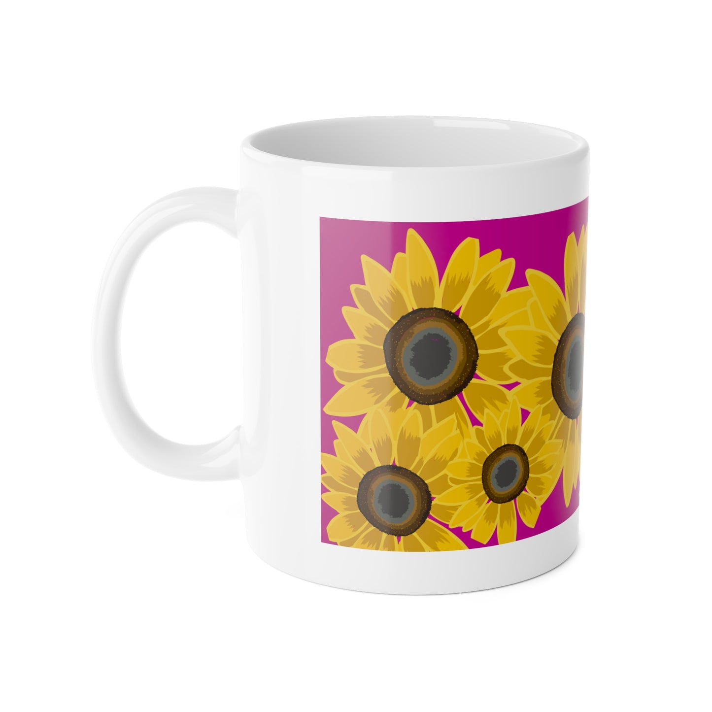 Hand Drawn Hopi Black Dye Sunflower Mug,11oz