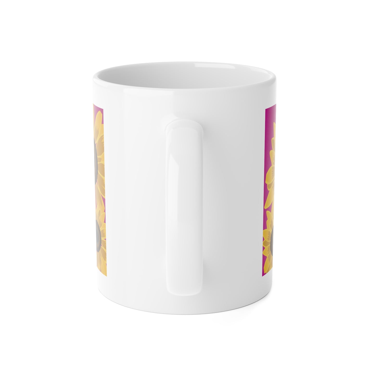 Hand Drawn Hopi Black Dye Sunflower Mug,11oz