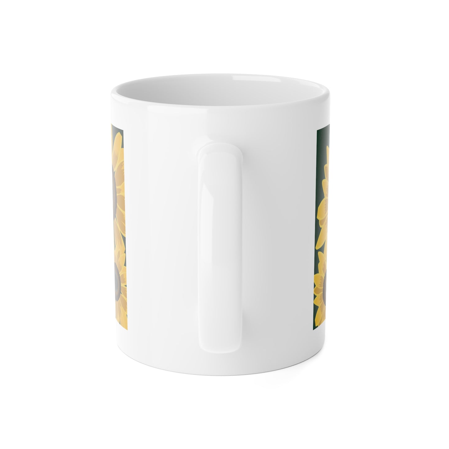Hand Drawn Hopi Black Dye Sunflower Mug,11oz