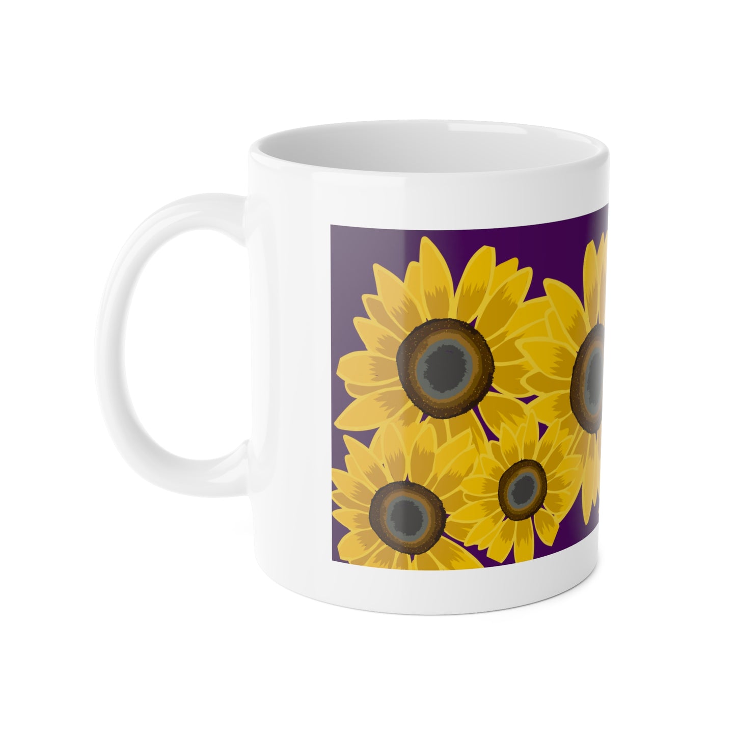 Hand Drawn Hopi Black Dye Sunflower Mug,11oz