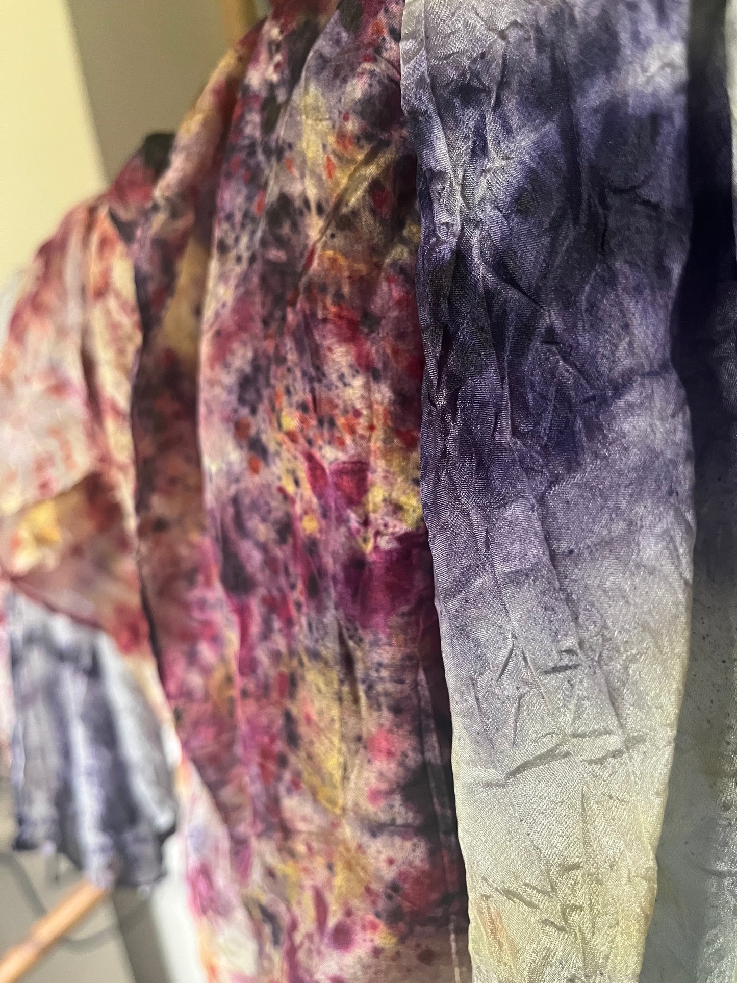 Plant Dyed Botanical 100% Silk Scarf Limited Batch  No. 07
