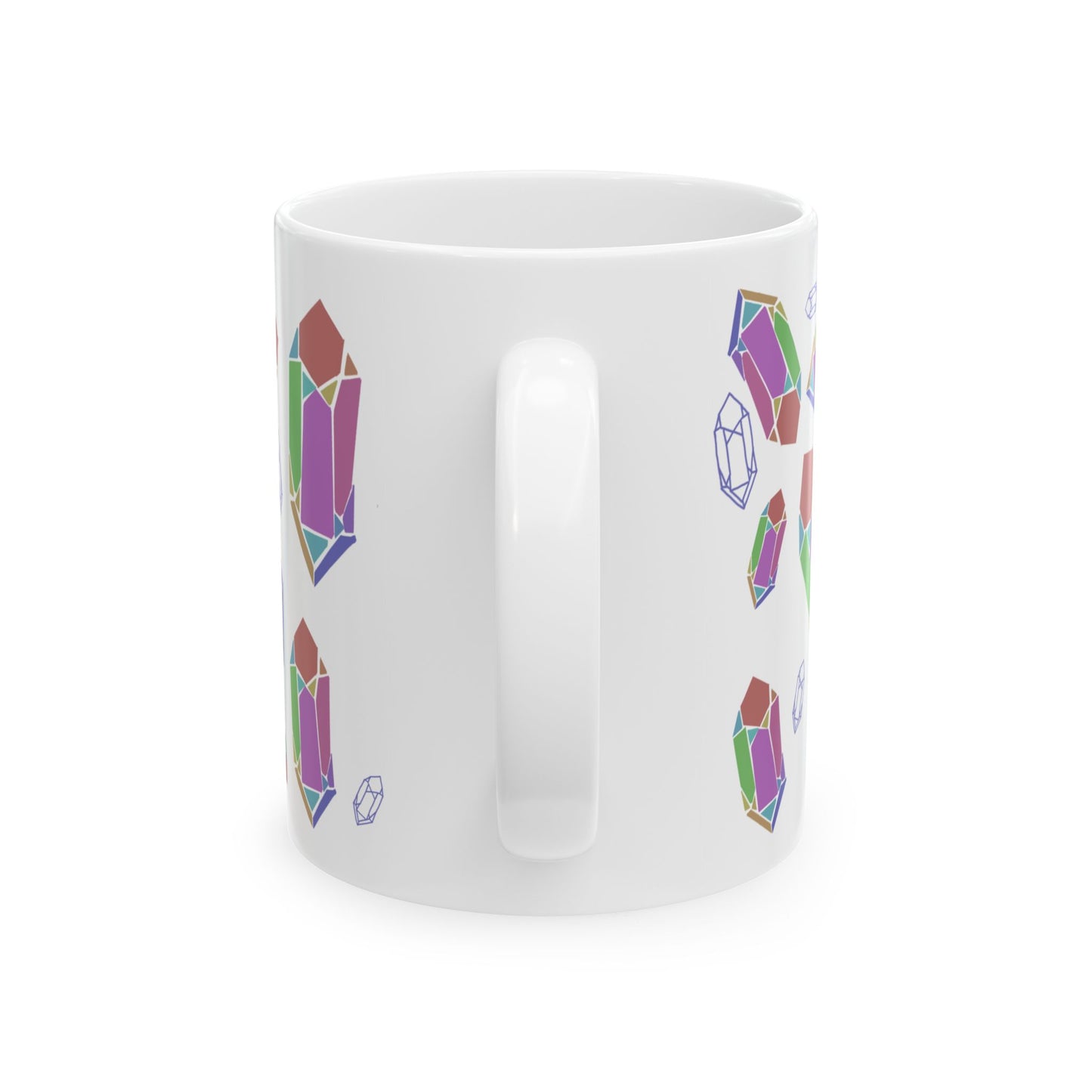 Quartz Crystal Field Guide Hand Drawn Illustration Ceramic Mug, (11oz, 15oz)
