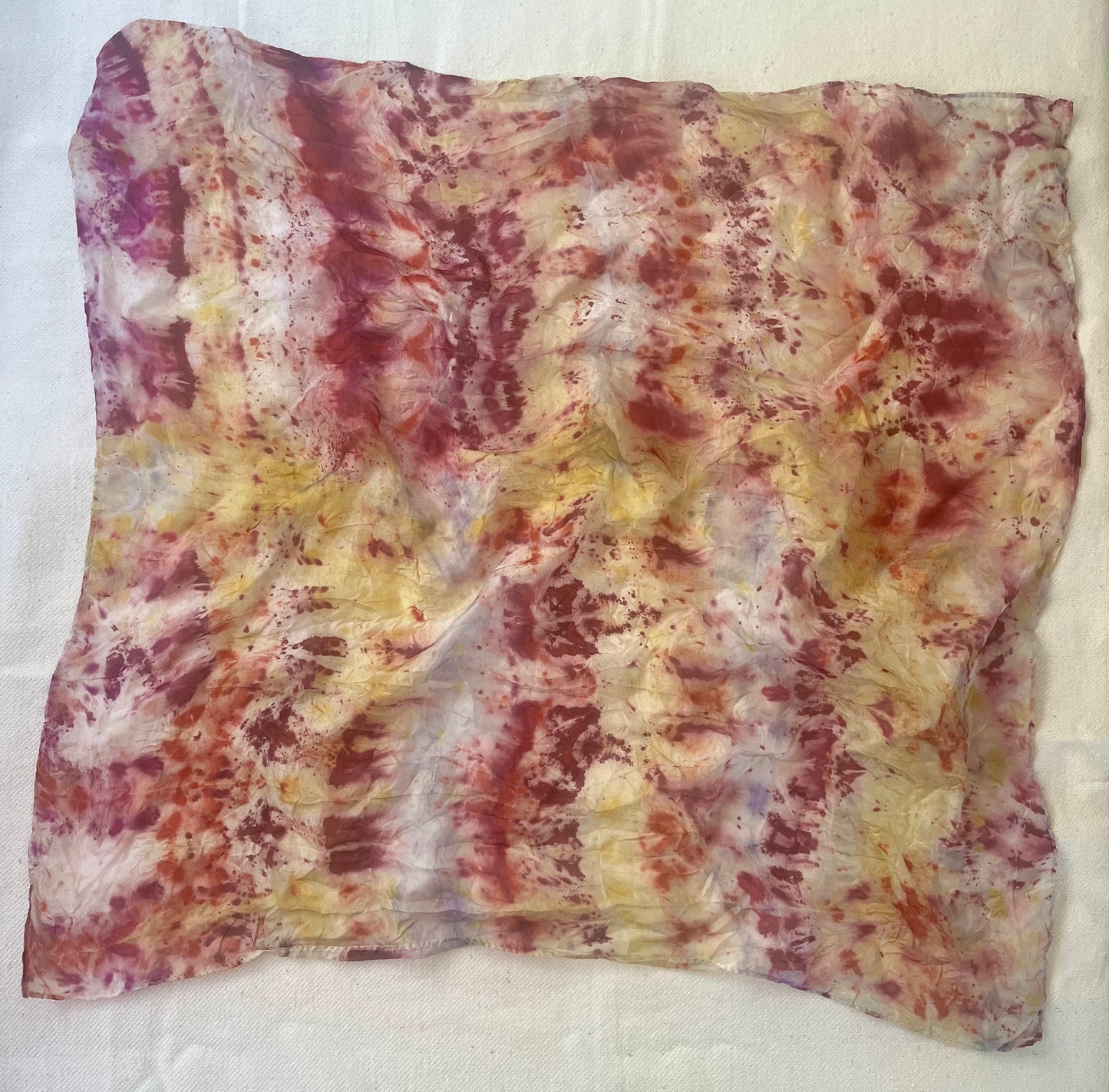Plant Dyed Botanical 100% Silk Scarf Limited Batch No. 07