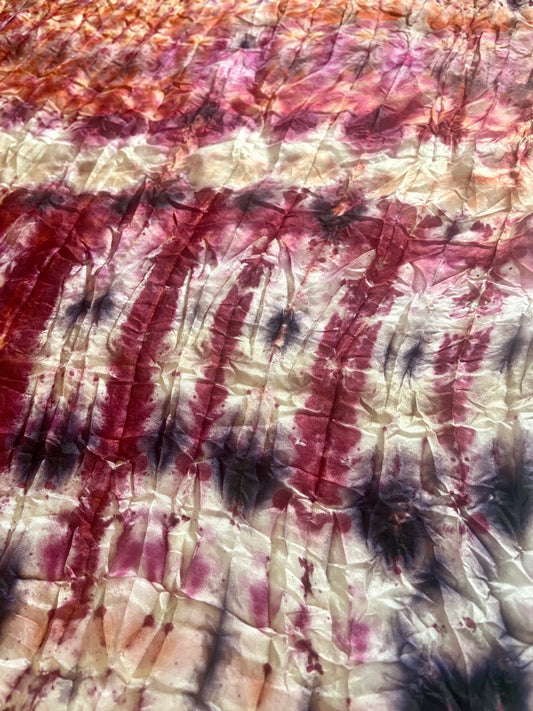 Plant Dyed Botanical Silk Scarf Limited Batch No. 07