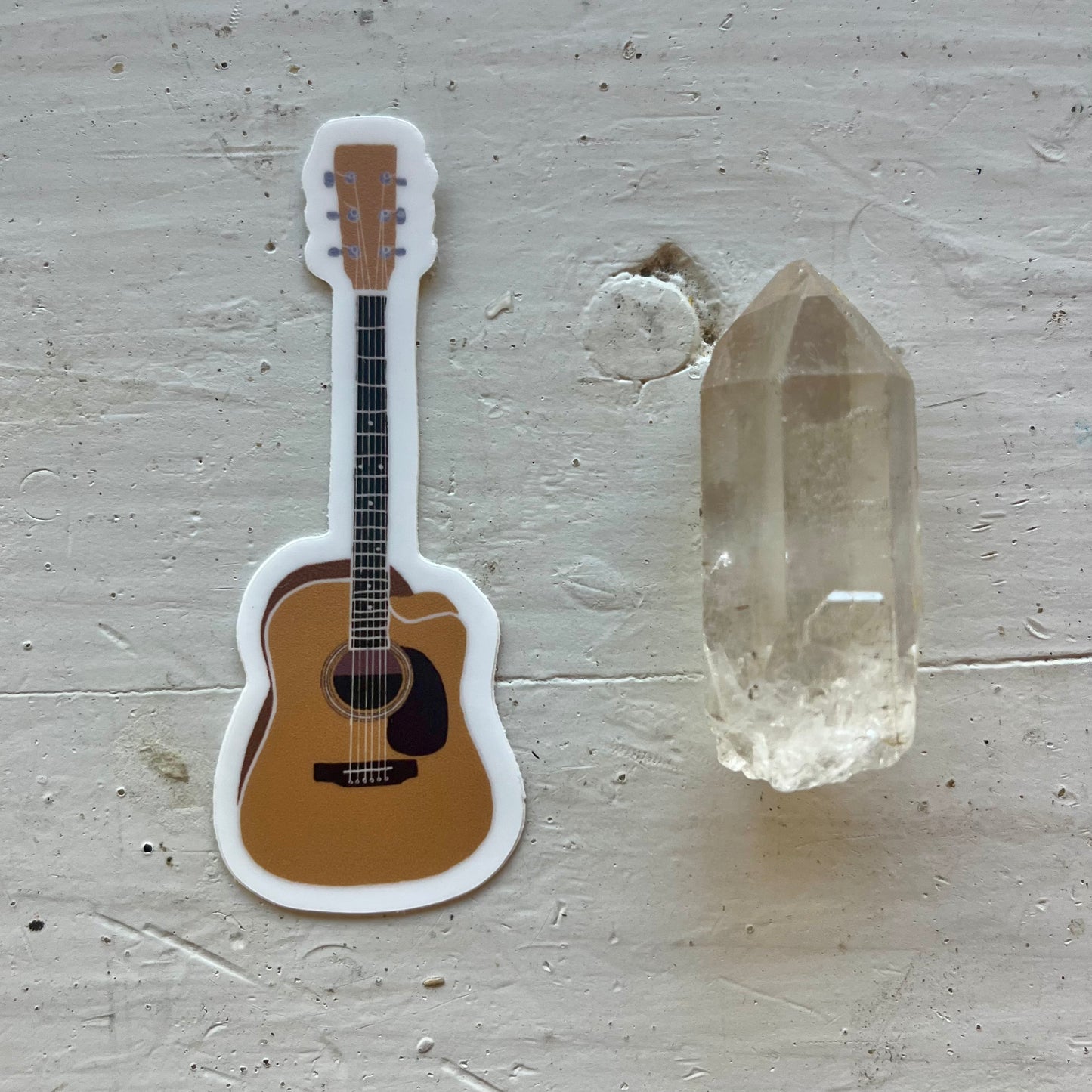 Hand drawn guitar sticker